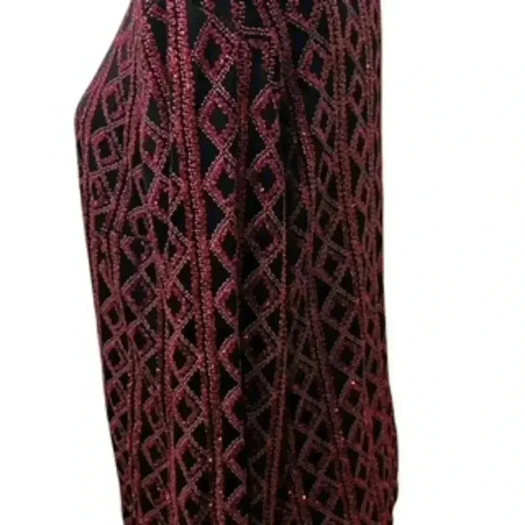 Vintage ONYX Nite Red Geometric Glitter Jacket Women’s Sz XL - Picture 7 of 12